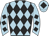 Light blue, black diamonds, black diamond on cap