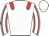 White body, red epaulettes, white arms, red seams, white cap