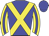 blue, yellow cross belts, yellow arms, blue stripe, blue cap