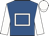 Royal blue, white hollow box, sleeves and cap