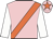 Pink, orange sash, white sleeves, pink cap, orange star