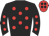 Black, Red spots, Red cap, Black spots
