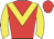 Red, yellow chevron, yellow sleeves, red cap