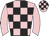 Pink, black checked, pink sleeves, checked cap