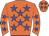 orange, blue stars