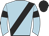 light blue, black sash, black armlets and cap