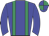 Blue, emerald green braces, quartered cap