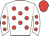 White, Red spots and cap