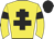 Yellow, Black Cross of Lorraine, black armlets, black cap