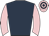 Dark Blue, Pink sleeves, Hooped cap