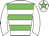 White body, big-green hooped, white arms, white cap, big-green star