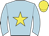 Light blue, yellow star and cap