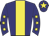 Navy, yellow stripe, yellow stars on sleeves, yellow star on cap