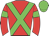 Red, green cross sashes, red arms, green armlets, green cap