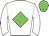 White body, green diamond, white arms, green cap