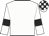 White, black armlets, check cap
