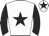 White body, black star, black arms, white cap, black star