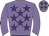 Mauve body, purple stars, mauve arms, mauve cap, purple stars