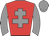 Red body, grey cross of lorraine, grey arms, grey cap