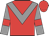 Red, grey chevron, grey sleeves, red armlets, red cap