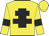 yellow, black cross of lorraine, black armlets
