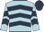 Light blue, dark blue chevrons, dark blue cap