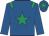 Royal blue, emerald green star, epaulets, star on cap