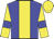 Blue, yellow stripe, yellow sleeves, blue armlets, yellow cap