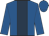 Royal blue, dark blue stripe
