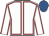 White, red seams, royal blue cap