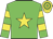 Green, yellow star, Hooped sleeves, Yellow and Green hooped cap
