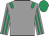 grey, emerald green epaulettes, striped sleeves, emerald green cap