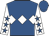 Royal blue, white triple diamond, white sleeves, royal blue stars