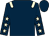 Dark blue, beige epaulets, dark blue sleeves, beige stars