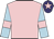 Pink, light blue sleeves, pink armlets, purple cap, pink star