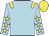 Light blue, yellow epaulets, light blue sleeves, yellow stars, yellow cap