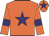 Orange, purple star, armlets and star on cap