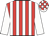 Red & white stripes, white sleeves, check cap