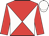 White & red diabolo, red sleeves, white cap