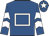 Royal blue, white hollow box, white chevrons on sleeves, white star on cap