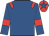 Royal blue, red epaulettes, red armlet, red cap, royal blue star