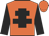 Orange, black cross of lorraine, black sleeves, orange cap