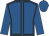 Royal blue, black seams, royal blue sleeves and cap