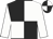 Black and white (quartered), white sleeves