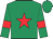 Emerald green, red star and armlets