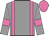 grey, hot pink braces, armlets and cap