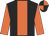 Black, orange stripe and sleeves, quartered cap