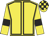 Yellow, black seams, black armlets, yellow and black checked cap