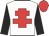 white, red cross of lorraine, black sleeves, red cap