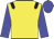 yellow, black epaulets, blue sleeves and cap